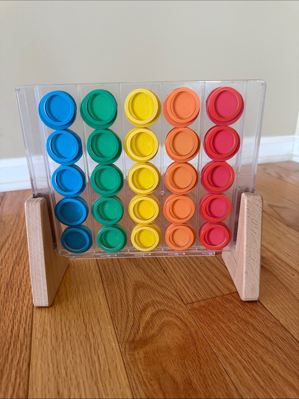 Lovevery Wood Stand Rainbow Chip Counter/Sorter Game - Multicolor